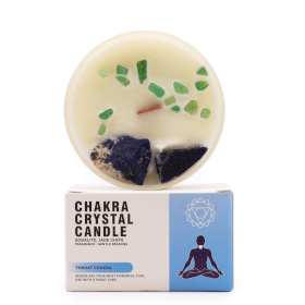 Chakra Crystal Candle - Throat Chakra