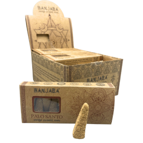 12x Banjara Smudge Pyramid Cones - Palo Santo