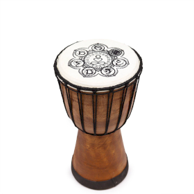 Handmade Wide Top Djembe Drum - 30cm