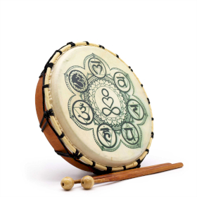 Chakra Shamanic Drum with Sticks - 25cm