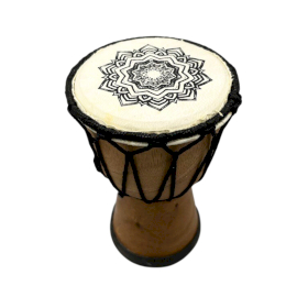 Handmade Wide Top Djembe Drum - 15cm