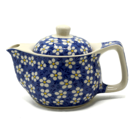 Small Herbal Teapot - Blue Daisies