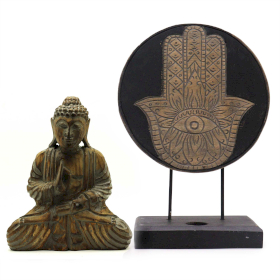 Buddha Feng Shui Set - Hamsa - Grey