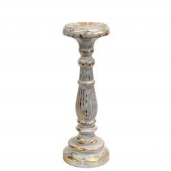 Medium Candle Stand - White Gold