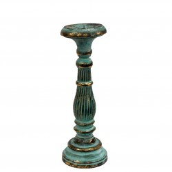 Medium Candle Stand - Turquoise Gold