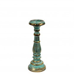 Small Candle Stand - Turquoise Gold