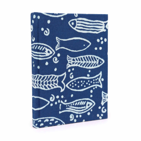 Cotton Bound Notebooks 20x15cm - 96 pages - Indigo Fish