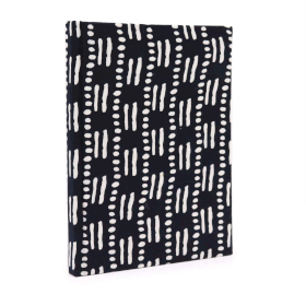 Cotton Bound Notebooks 20x15cm - 96 pages - Black Dots & Dashes