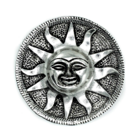 6x Polished Aluminium Sun Incense Holder 9cm