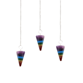 3x Chakra Style 7 Slice Pendulums