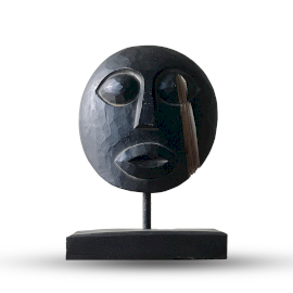 Timor Tribal Decorative Mask - Black 27x20cm