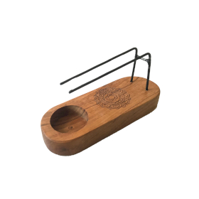 Small Palo Santo Heater - Teak Wood - Mandala Design