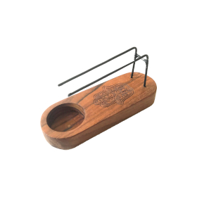 Small Palo Santo Heater - Teak Wood - Hamsa Design