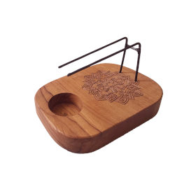 Palo Santo Heater - Teak Wood - Mandala Design