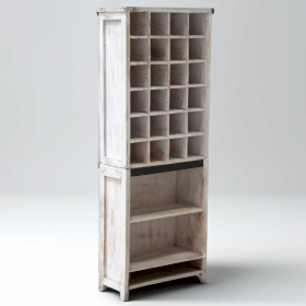 Dinner Candle Display Stand - Whitewash - Damaged