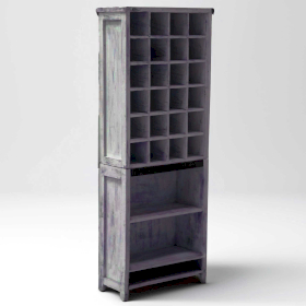Dinner Candle Display Stand - Greywash - Damaged