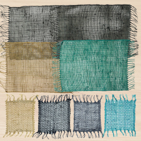 96x Natural Placemats and Coasters Starter Set