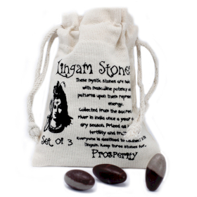4x One Inch Lingam - 3 Stones ( 4 pouches )