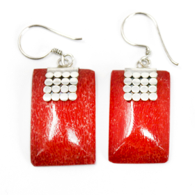 Coral Style 925 Silver Earring - SQ Mini Discs