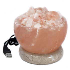 USB Fire Bowl Himalayan Salt Lamp (Multi)