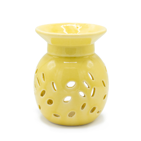 3x Floral Oil Burner - Yellow