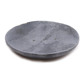 Grey Soapstone Soap Dish 10x12cm - Classic Oval