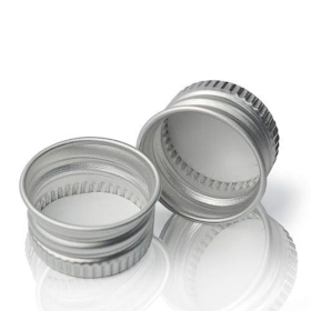 50x Cap for Glass Medicine Bottle - Aluminum Silver 28mm