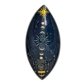 Enamel Incense Bowl - Aluminum - Zodiac Moon Phases