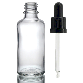 168x 100ml Clear Glass Dropper Bottle with Clear T/E Pipette