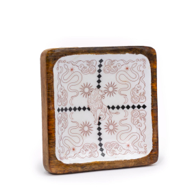 Big Enamelled Square Trinket Tray 15x15x2.5cm - Hop Hare