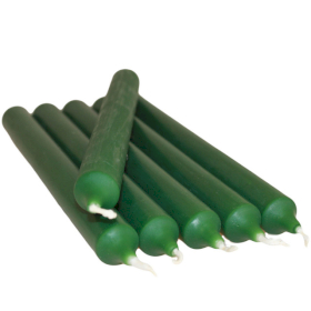 100x Dark Green Dinner Candle