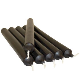 100x Black Dinner Candle