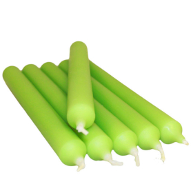 100x Lime Green Dinner Candle