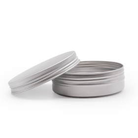 50x 100ml Aluminium Tin 82mm with Screw Top 82mm x 28mm