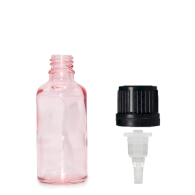 160x 10ml Rose Pink Glass Dropper Bottle with Dropper Cap