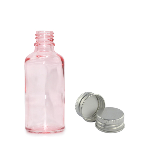 330x 30ml Rose Pink Glass Dropper Bottle  with with Aluminium Cap