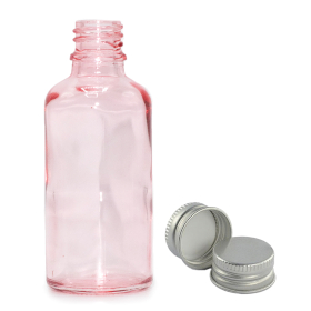 168x 100ml Rose Pink Glass Dropper Bottle with with Aluminium Cap