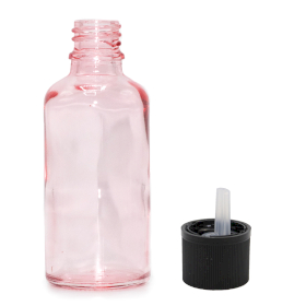 168x 100ml Rose Pink Glass Dropper Bottle with Child Resistant Dropper Cap