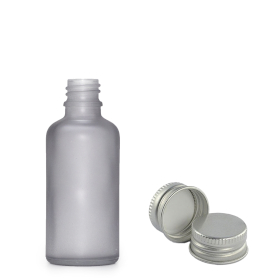 160x 10ml Frosted Grey Glass Dropper Bottle with Aluminium Cap