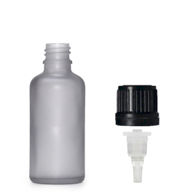 330x 30ml Frosted Grey Glass Dropper Bottle with Dropper Cap