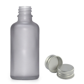 168x 100ml Frosted Grey Glass Dropper Bottle with with Aluminium Cap