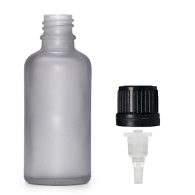 168x 100ml Frosted Grey Glass Dropper Bottle with Dropper Cap
