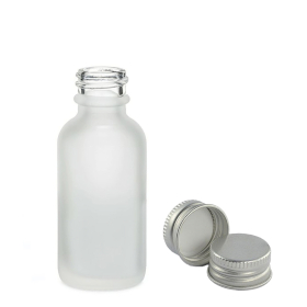 384x 30ml Frosted White Glass Dropper Bottle  with with Aluminium Cap