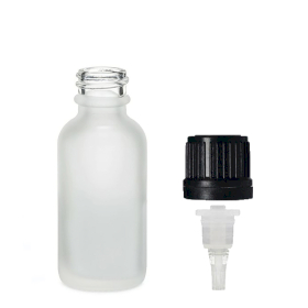 384x 30ml Frosted White Glass Dropper Bottle with Dropper Cap