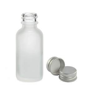 264x 50ml Frosted White Glass Dropper Bottle with with Aluminium Cap