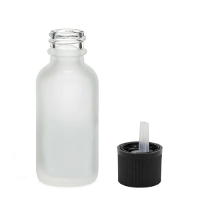 264x 50ml Frosted White Glass Dropper Bottle with Child Resistant Dropper Cap