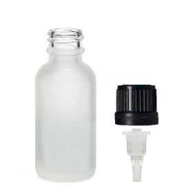 264x 50ml Frosted White Glass Dropper Bottle with Dropper Cap