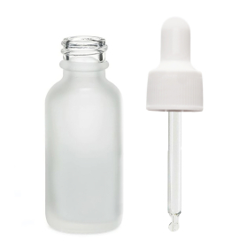 264x 50ml Frosted White Glass Dropper Bottle with White Pipette
