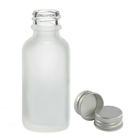 168x 100ml Frosted White Glass Dropper Bottle with with Aluminium Cap