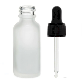 168x 100ml Frosted White Glass Dropper Bottle with Black Pipette